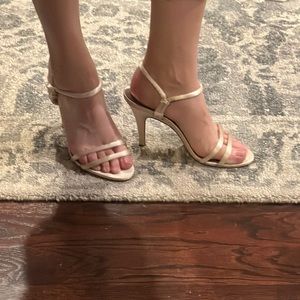 Calvin Klein Blush Strappy Silk Heels